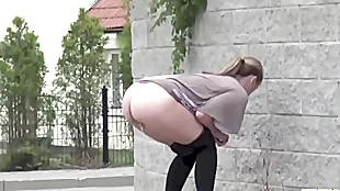 Scorching Stunners Public Peeing Compilation